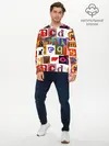 Мужской лонгслив базовый / Английские буквы # 2 (P007_P004ooo2882375, P004ooo2882375)
