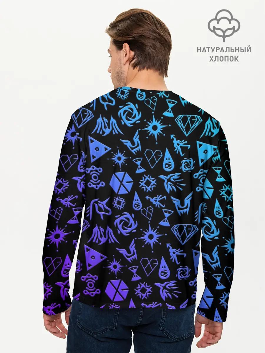 Мужской лонгслив базовый / EXO K-POP | LogoBombing (P007_P004ooo2883093, P004ooo2883093)