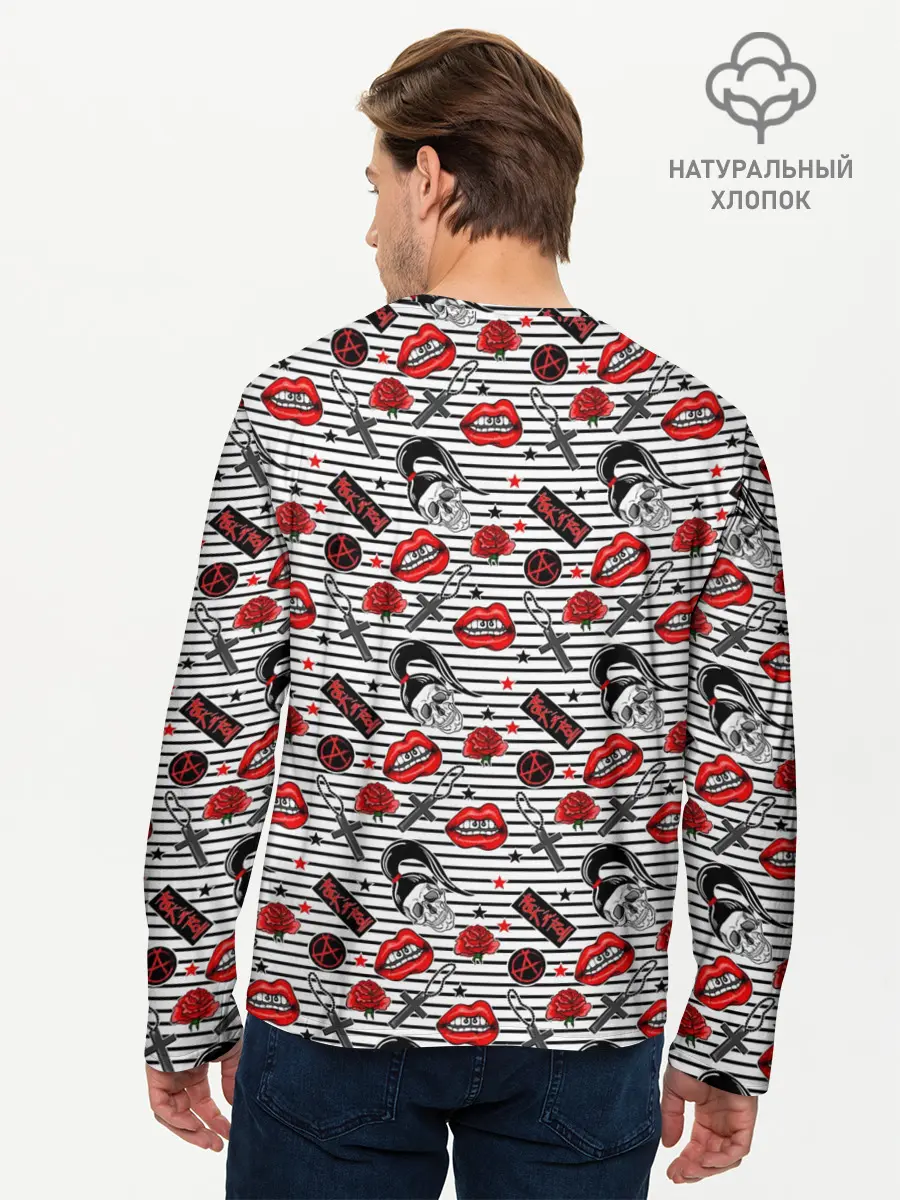 Мужской лонгслив базовый / Rocknroll (P007_P004ooo2883187, P004ooo2883187)