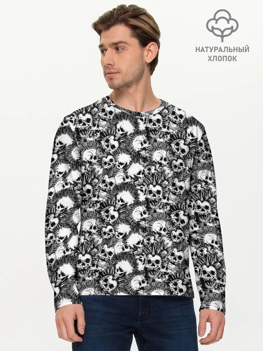 Мужской лонгслив базовый / Punks not Dead (P007_P004ooo2883209, P004ooo2883209)