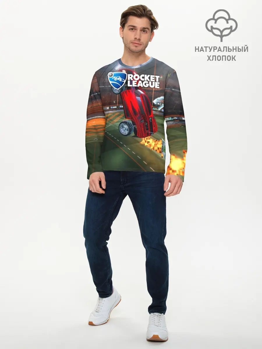 Мужской лонгслив базовый / Rocket League (P007_P004ooo2884517, P004ooo2884517)