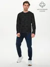 Мужской лонгслив базовый / Геометрия паттерн (P007_P004ooo2884255, P004ooo2884255)
