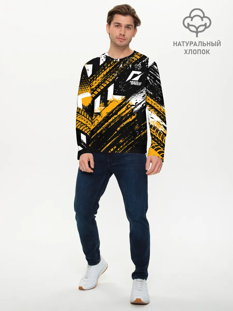 Мужской лонгслив базовый / NEED FOR SPEED (P007_P004ooo2884993, P004ooo2884993)