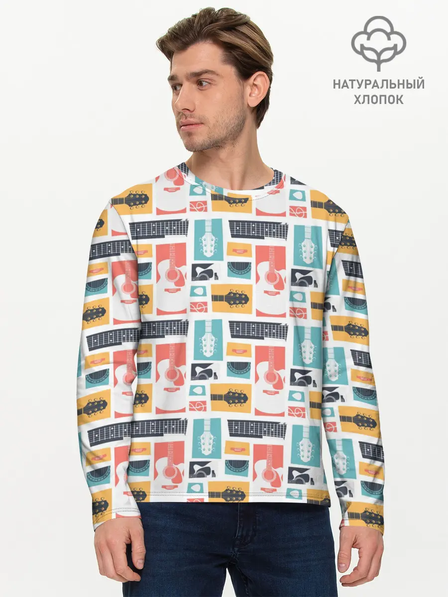 Мужской лонгслив базовый / Рок (P007_P004ooo2884827, P004ooo2884827)