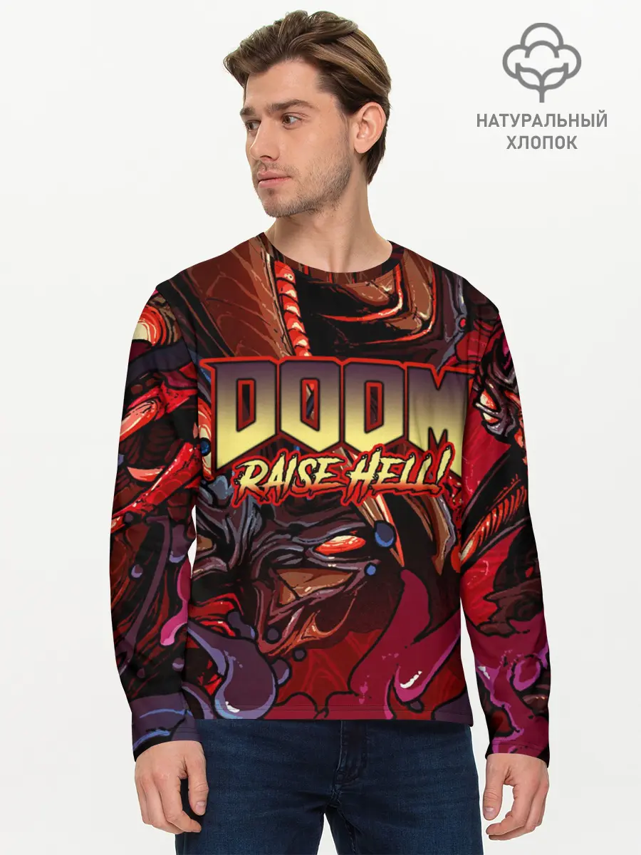 Мужской лонгслив базовый / DOOM Eternal (P007_P004ooo2885857, P004ooo2885857)