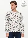 Мужской лонгслив базовый / Голуби (P007_P004ooo2886243, P004ooo2886243)
