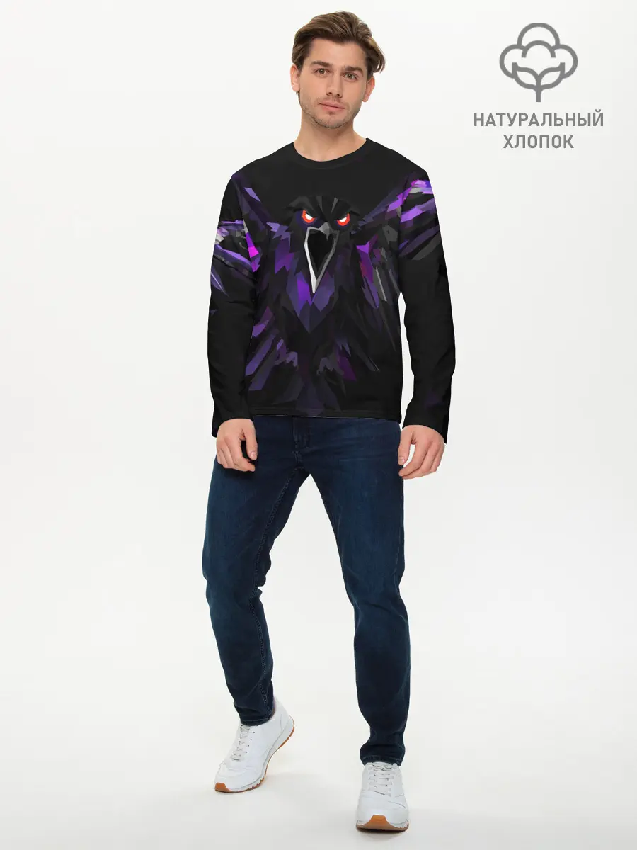 Мужской лонгслив базовый / Ястреб (P007_P004ooo2885951, P004ooo2885951)