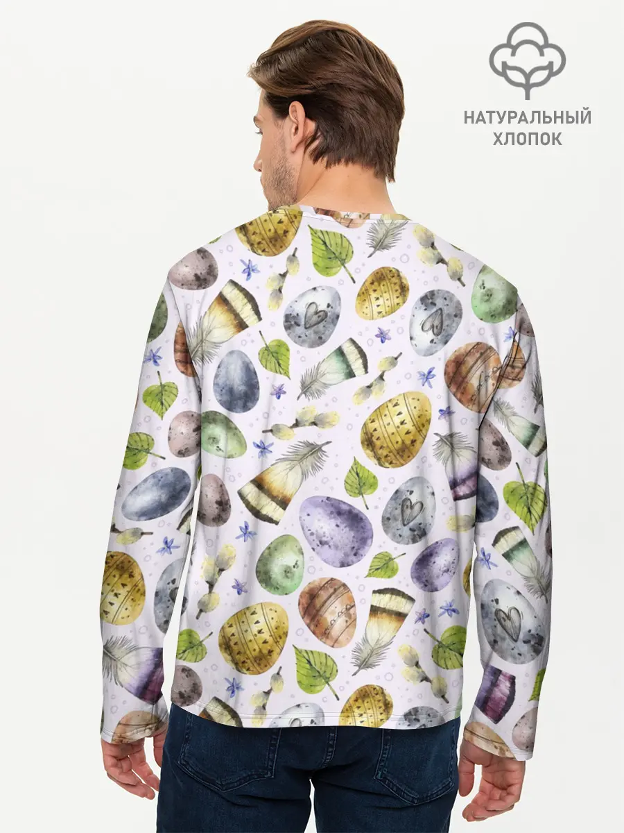 Мужской лонгслив базовый / Пасха (P007_P004ooo2886717, P004ooo2886717)