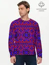 Мужской лонгслив базовый / Русские народные узоры (P007_P004ooo2886759, P004ooo2886759)
