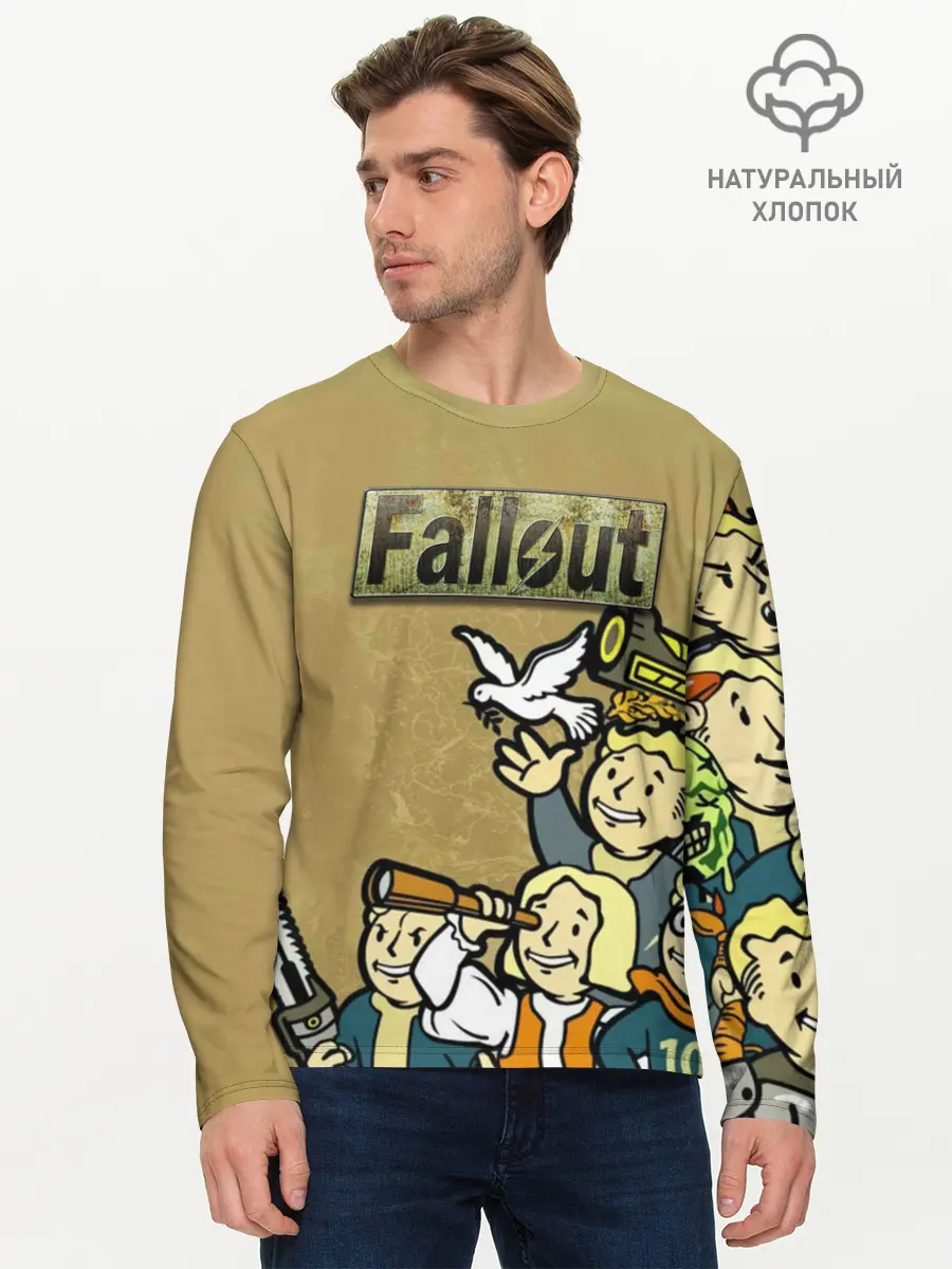 Мужской лонгслив базовый / Волтбои (P007_P004ooo2887081, P004ooo2887081)