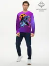 Мужской лонгслив базовый / Retrowave Neon Dinosaur (P007_P004ooo2887121, P004ooo2887121)