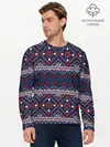 Мужской лонгслив базовый / Русские народные узоры (P007_P004ooo2887547, P004ooo2887547)