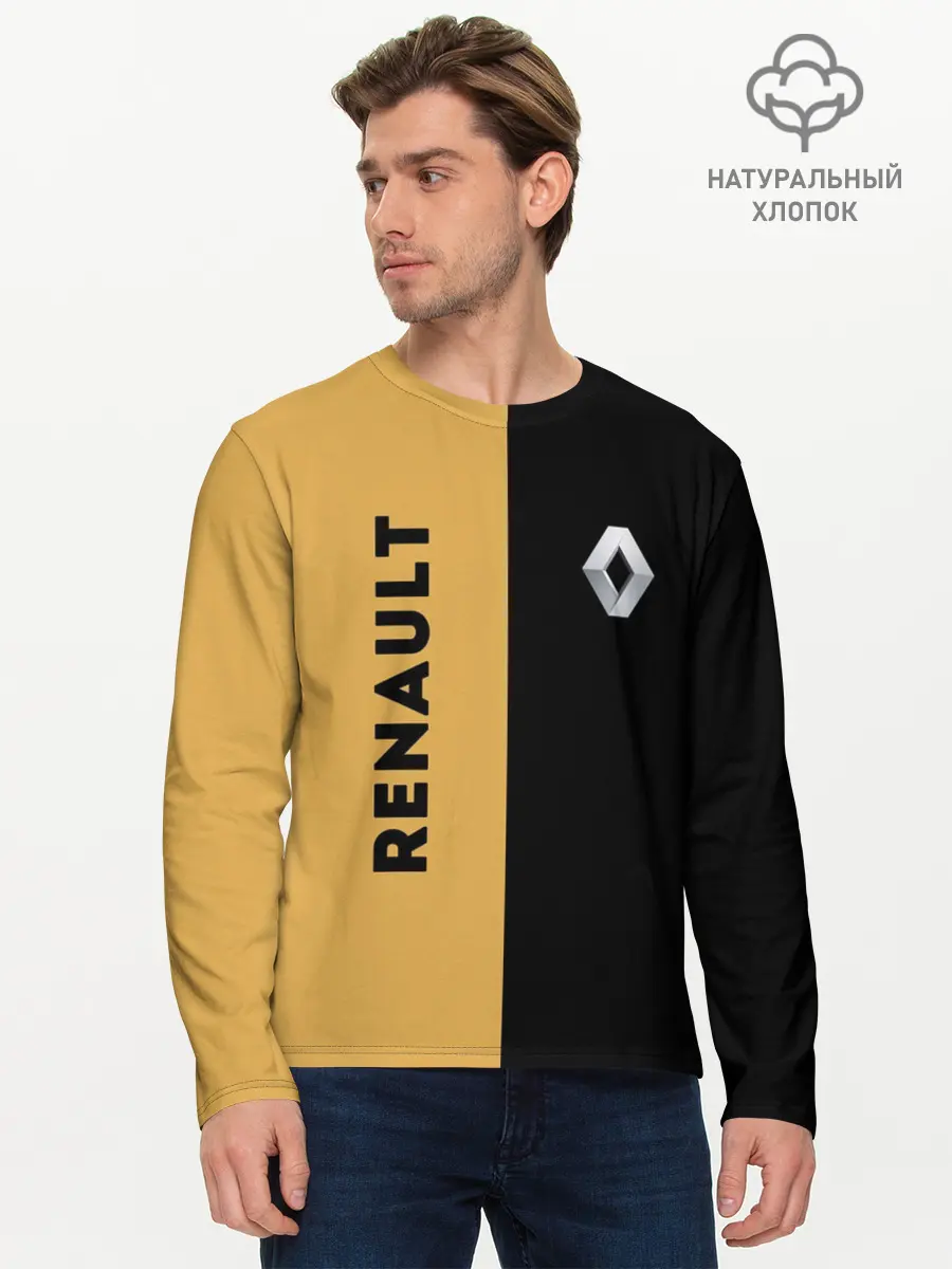 Мужской лонгслив базовый / Renault | Passion for life (P007_P004ooo2888005, P004ooo2888005)