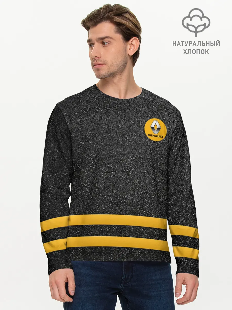 Мужской лонгслив базовый / Renault | Passion for life (P007_P004ooo2887901, P004ooo2887901)