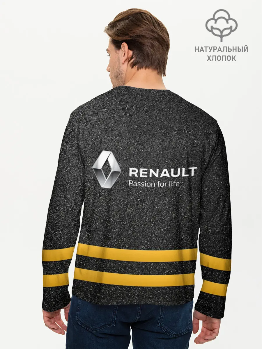 Мужской лонгслив базовый / Renault | Passion for life (P007_P004ooo2887901, P004ooo2887901)