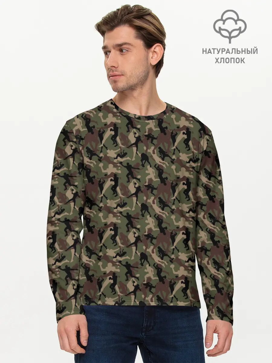 Мужской лонгслив базовый / Американский Футбол (P007_P004ooo2889003, P004ooo2889003)