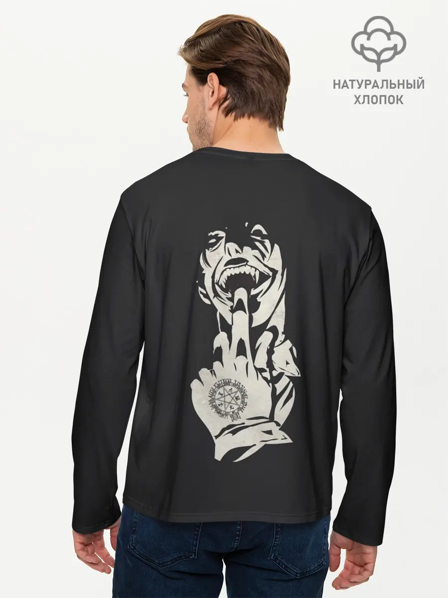 Мужской лонгслив базовый / Алукард HELL (P007_P004ooo2889019, P004ooo2889019)