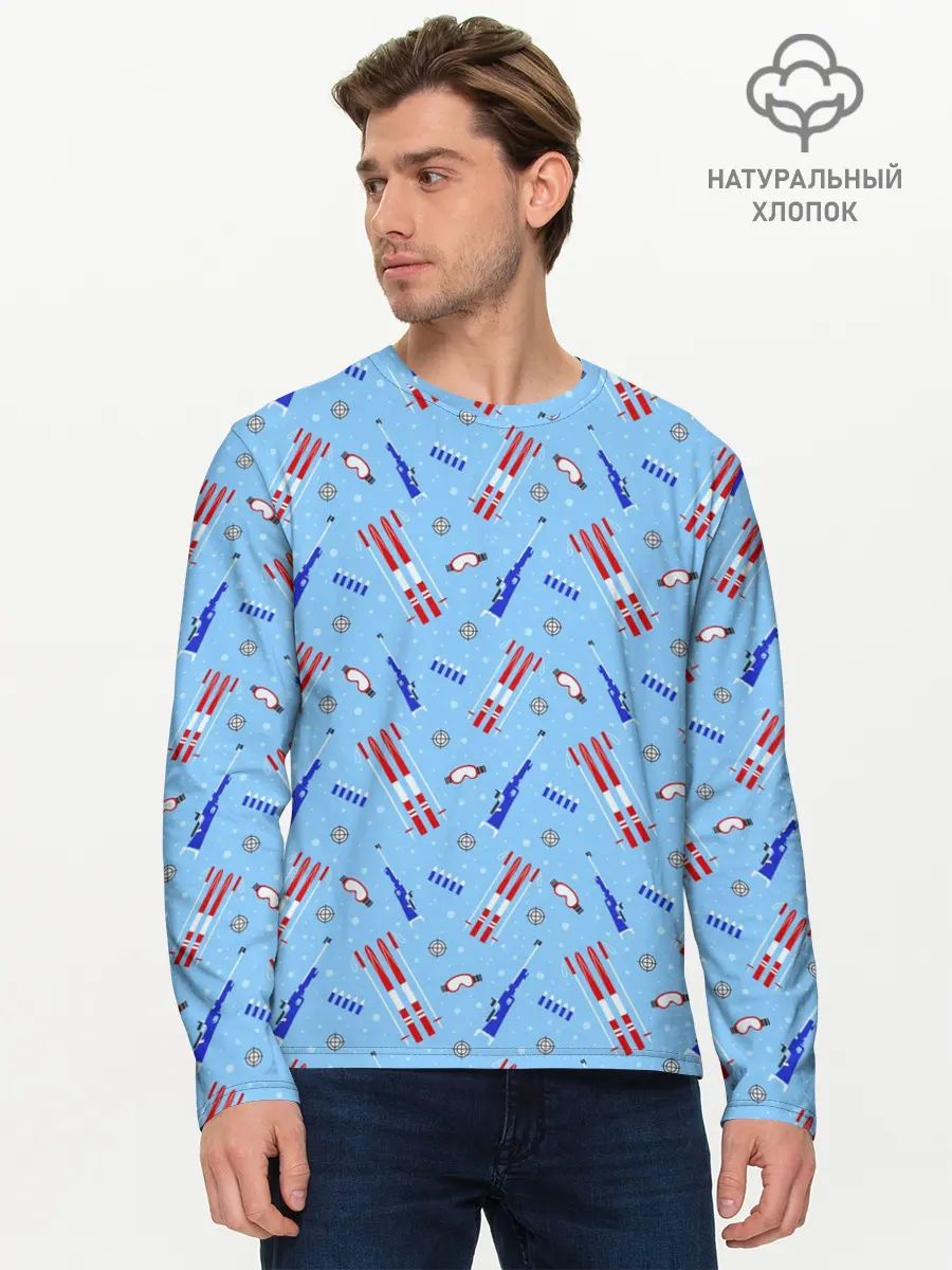 Мужской лонгслив базовый / Биатлон (P007_P004ooo2889041, P004ooo2889041)