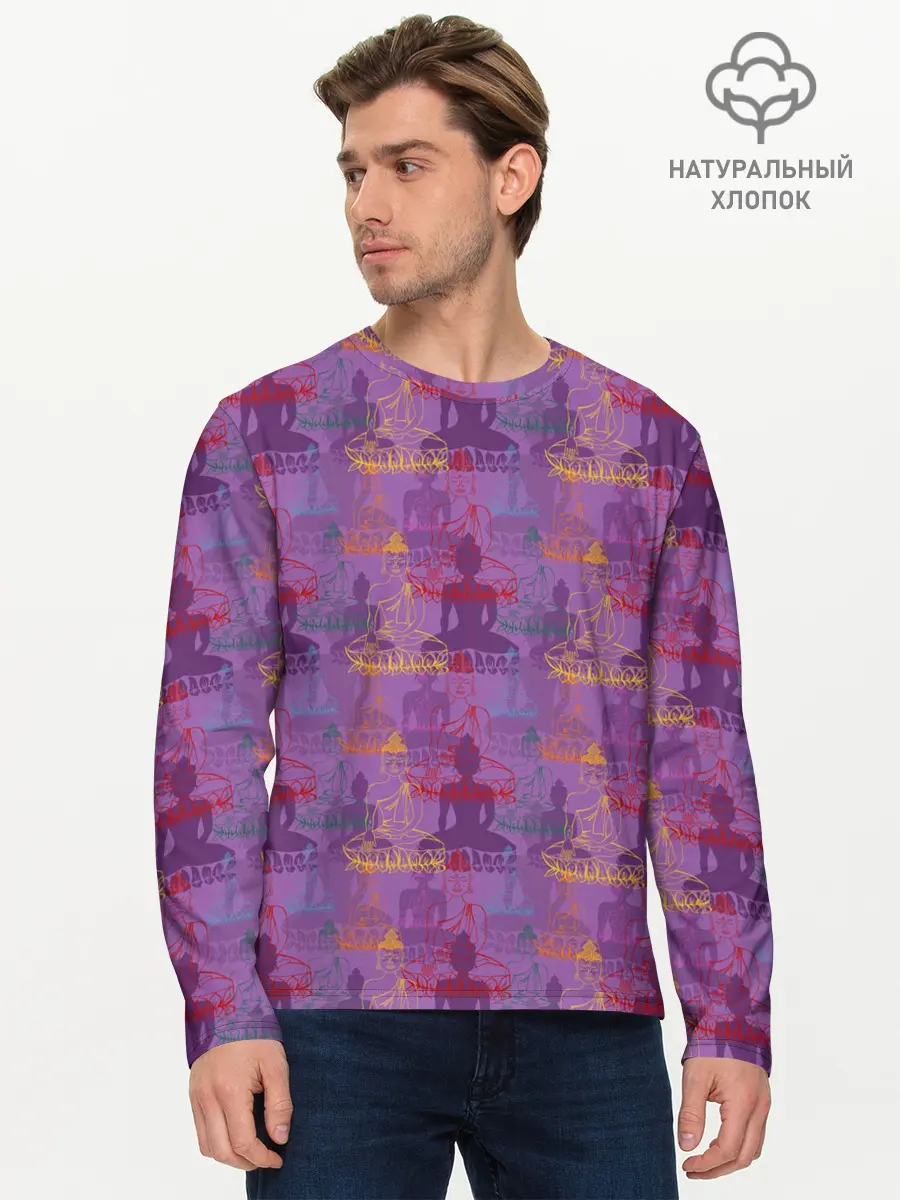 Мужской лонгслив базовый / Йога (P007_P004ooo2889045, P004ooo2889045)