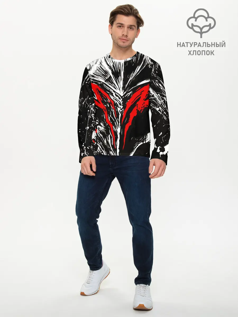 Мужской лонгслив базовый / BERSERK mask (P007_P004ooo2888905, P004ooo2888905)