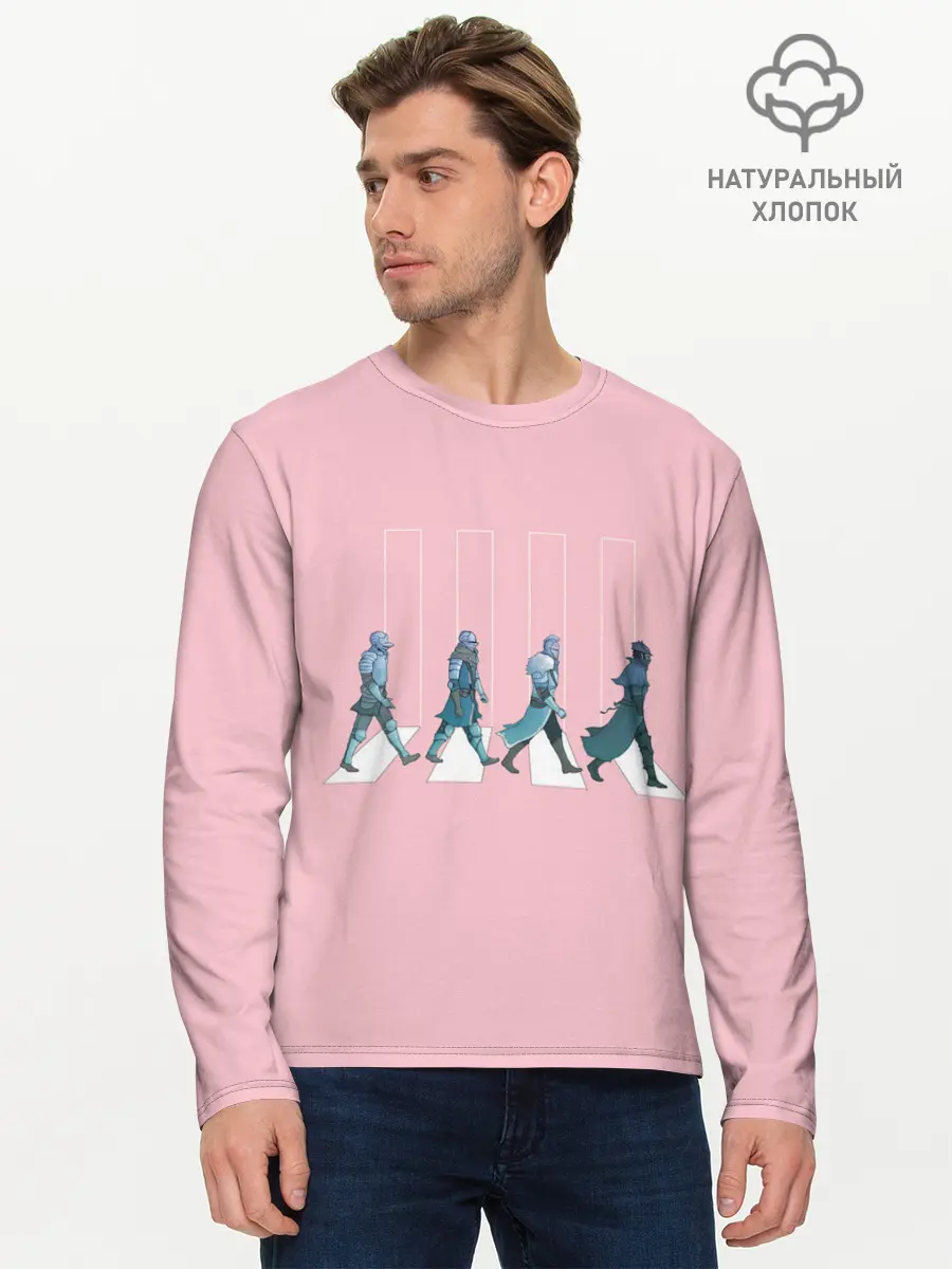 Мужской лонгслив базовый / Dark souls x Beatles (P007_P004ooo2888951, P004ooo2888951)