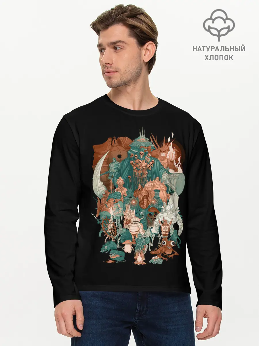 Мужской лонгслив базовый / Bosses of Dark souls (P007_P004ooo2888961, P004ooo2888961)