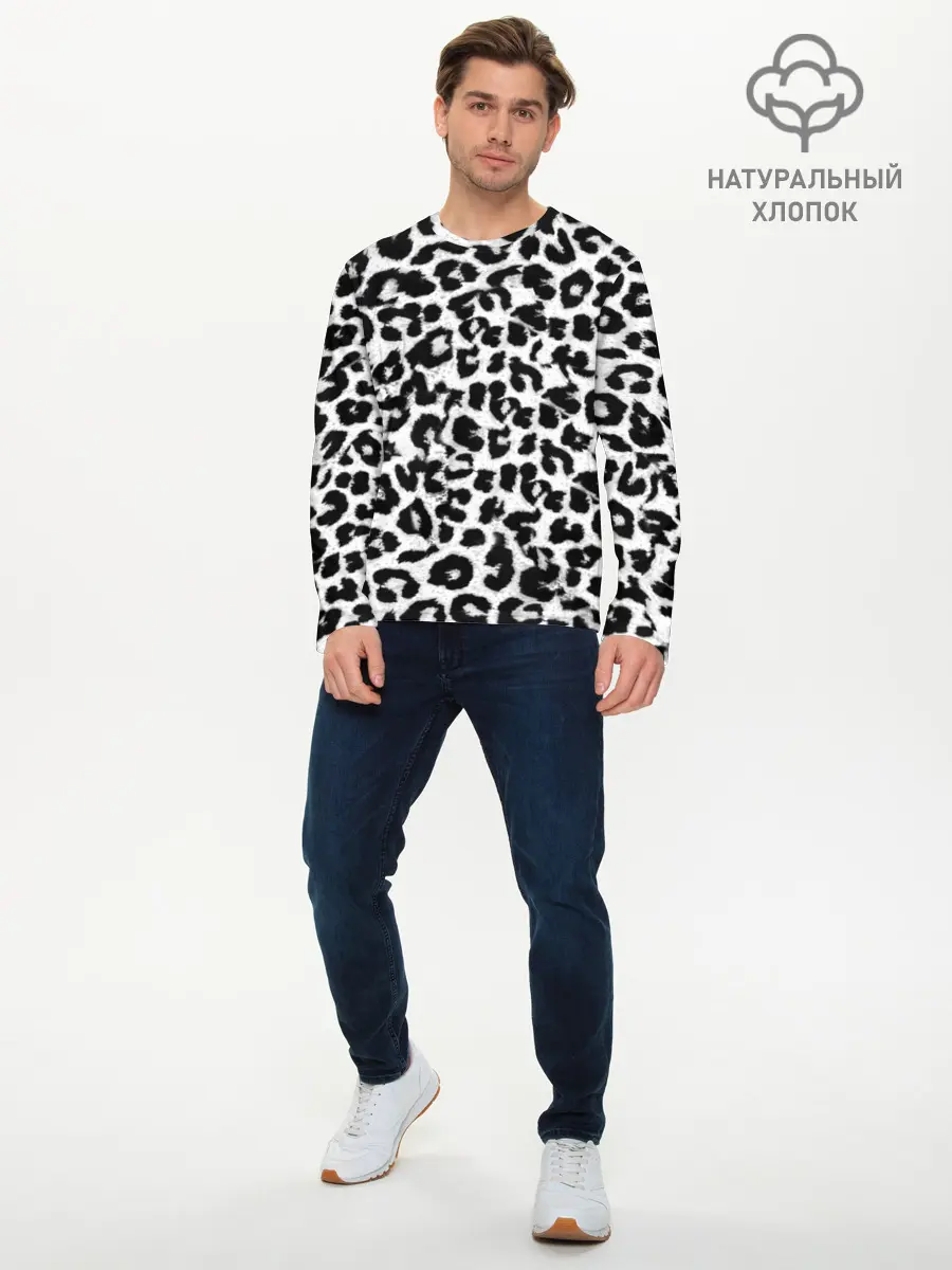Мужской лонгслив базовый / Снежный Барс (P007_P004ooo2889245, P004ooo2889245)