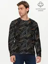 Мужской лонгслив базовый / Следы шин велосипеда (P007_P004ooo2889861, P004ooo2889861)