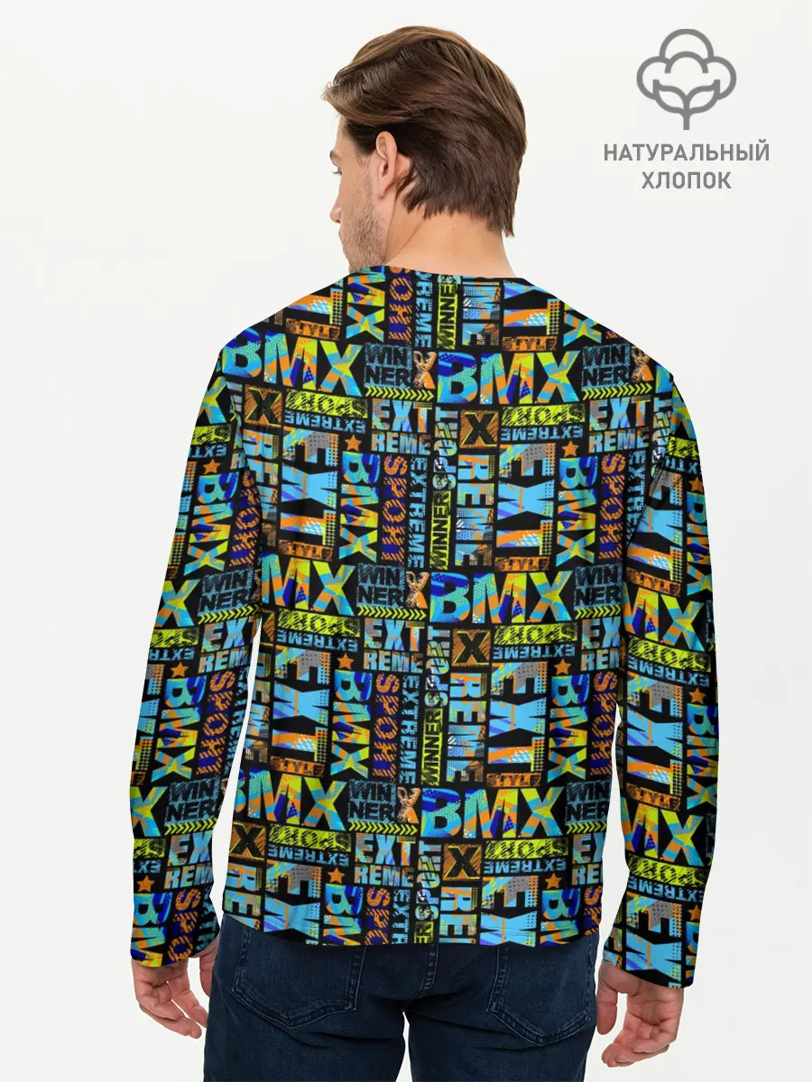 Мужской лонгслив базовый / BMX - Велоспорт (P007_P004ooo2889867, P004ooo2889867)