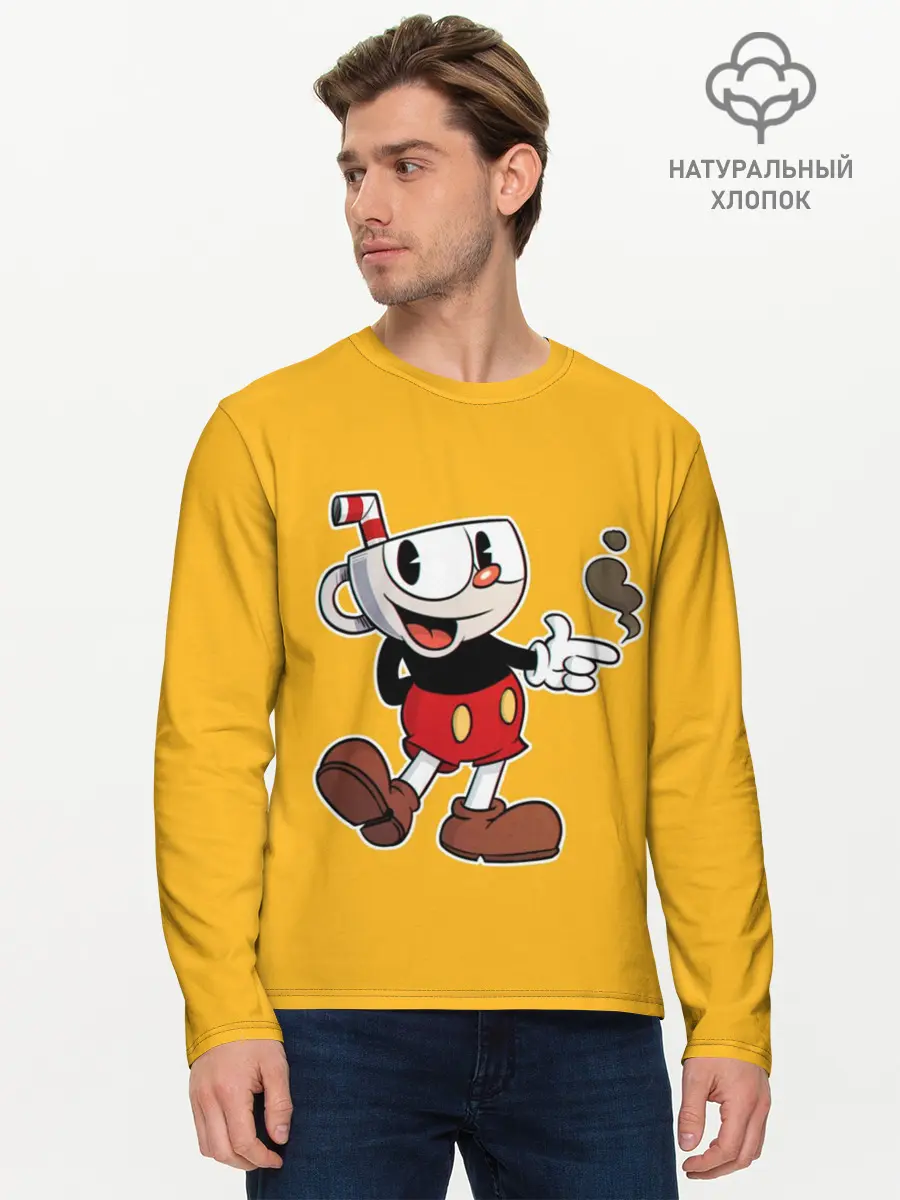 Мужской лонгслив базовый / CUPHEAD | КАПХЕД (P007_P004ooo2890669, P004ooo2890669)