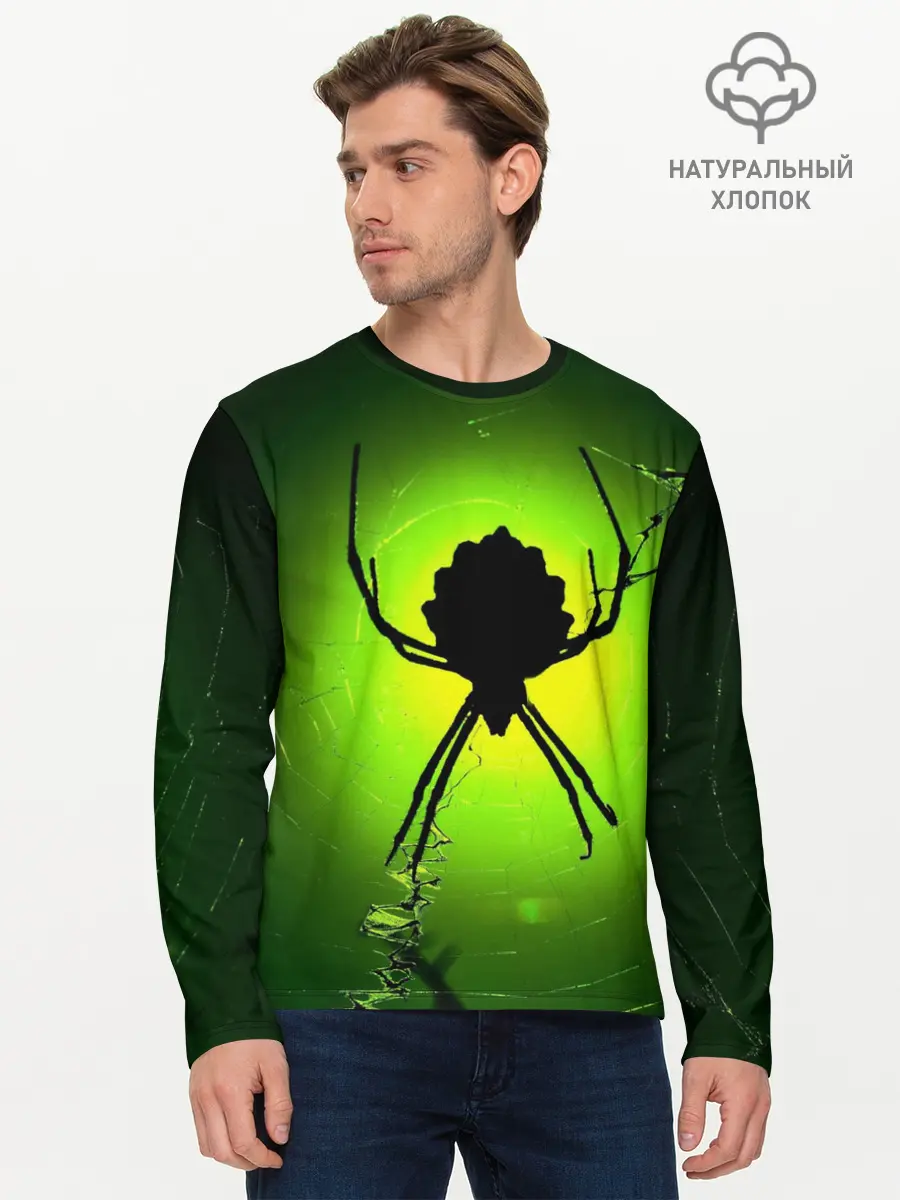 Мужской лонгслив базовый / Паук | Spider (P007_P004ooo2890533, P004ooo2890533)