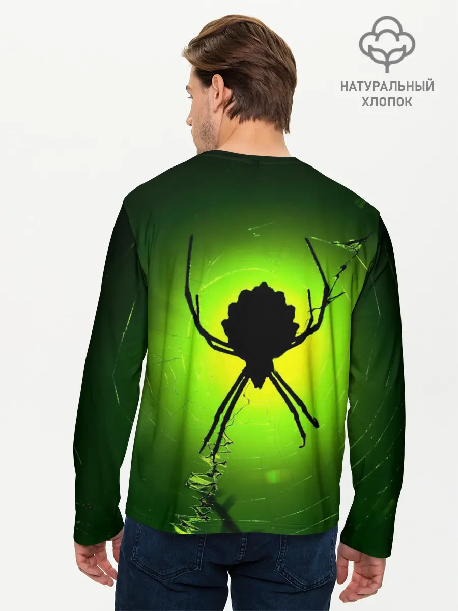 Мужской лонгслив базовый / Паук | Spider (P007_P004ooo2890533, P004ooo2890533)