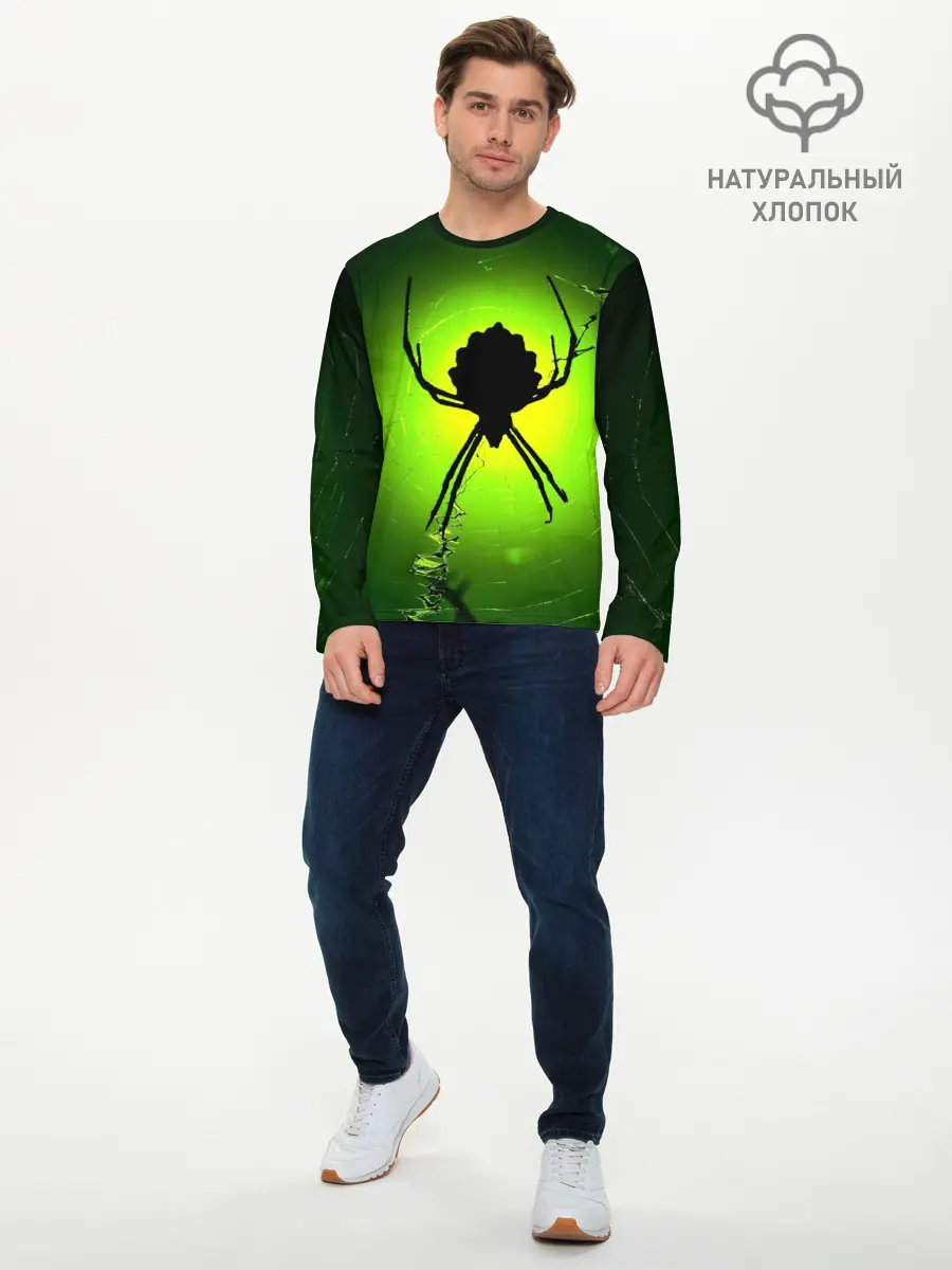 Мужской лонгслив базовый / Паук | Spider (P007_P004ooo2890533, P004ooo2890533)