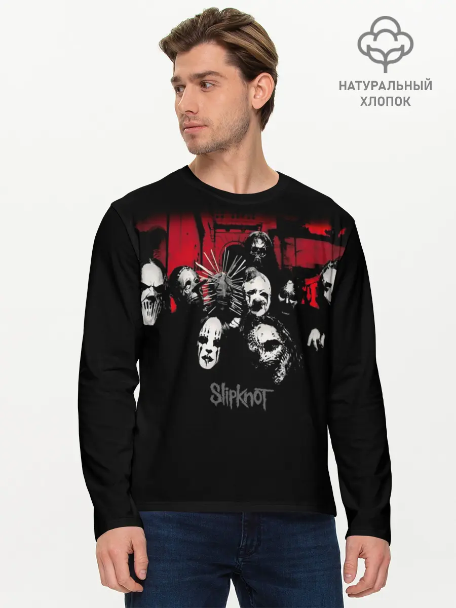 Мужской лонгслив базовый / Slipknot Группа (P007_P004ooo2890435, P004ooo2890435)