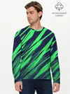 Мужской лонгслив базовый / Абстрактный дизайн ,,Зелень (P007_P004ooo2890857, P004ooo2890857)
