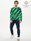 Мужской лонгслив базовый / Абстрактный дизайн ,,Зелень (P007_P004ooo2890857, P004ooo2890857)
