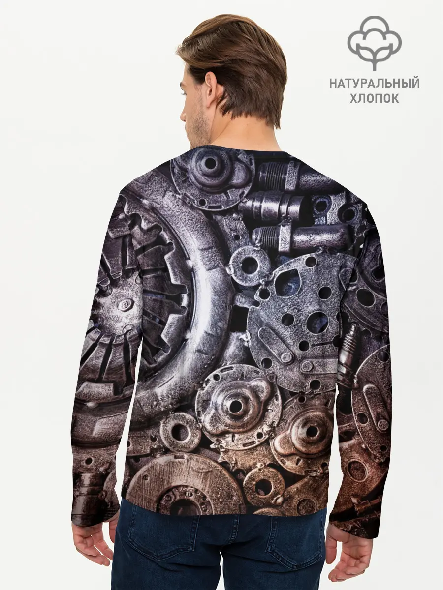 Мужской лонгслив базовый / СТИМПАНК | МЕТАЛ (P007_P004ooo2891533, P004ooo2891533)