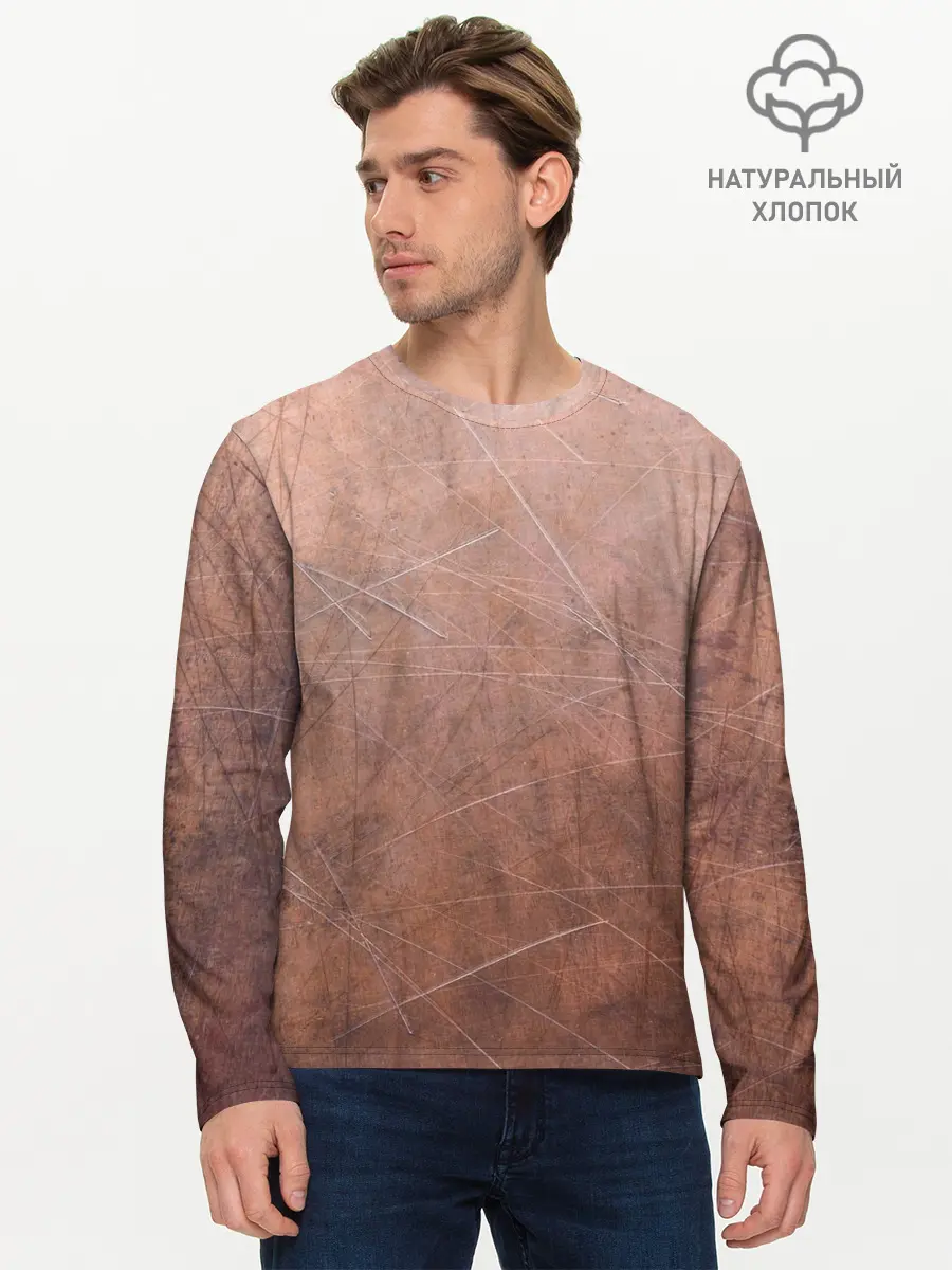 Мужской лонгслив базовый / ЛАТУНЬ (P007_P004ooo2891539, P004ooo2891539)