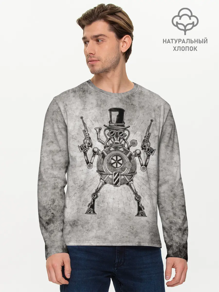 Мужской лонгслив базовый / Стимпанк (P007_P004ooo2891995, P004ooo2891995)