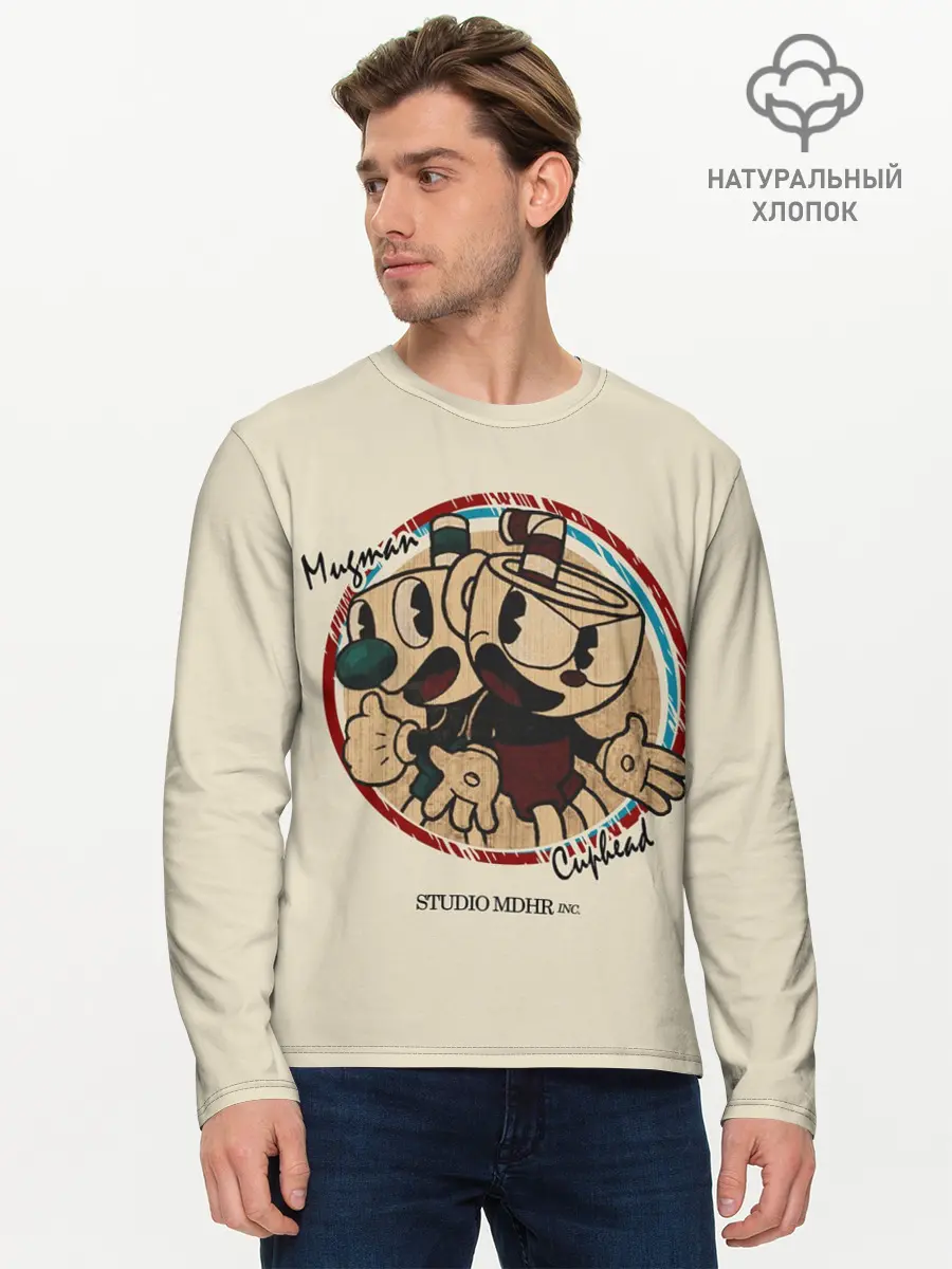 Мужской лонгслив базовый / CUPHEAD (P007_P004ooo2891729, P004ooo2891729)