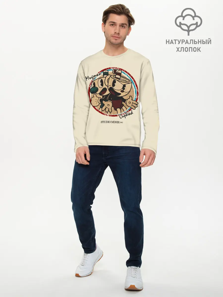 Мужской лонгслив базовый / CUPHEAD (P007_P004ooo2891729, P004ooo2891729)