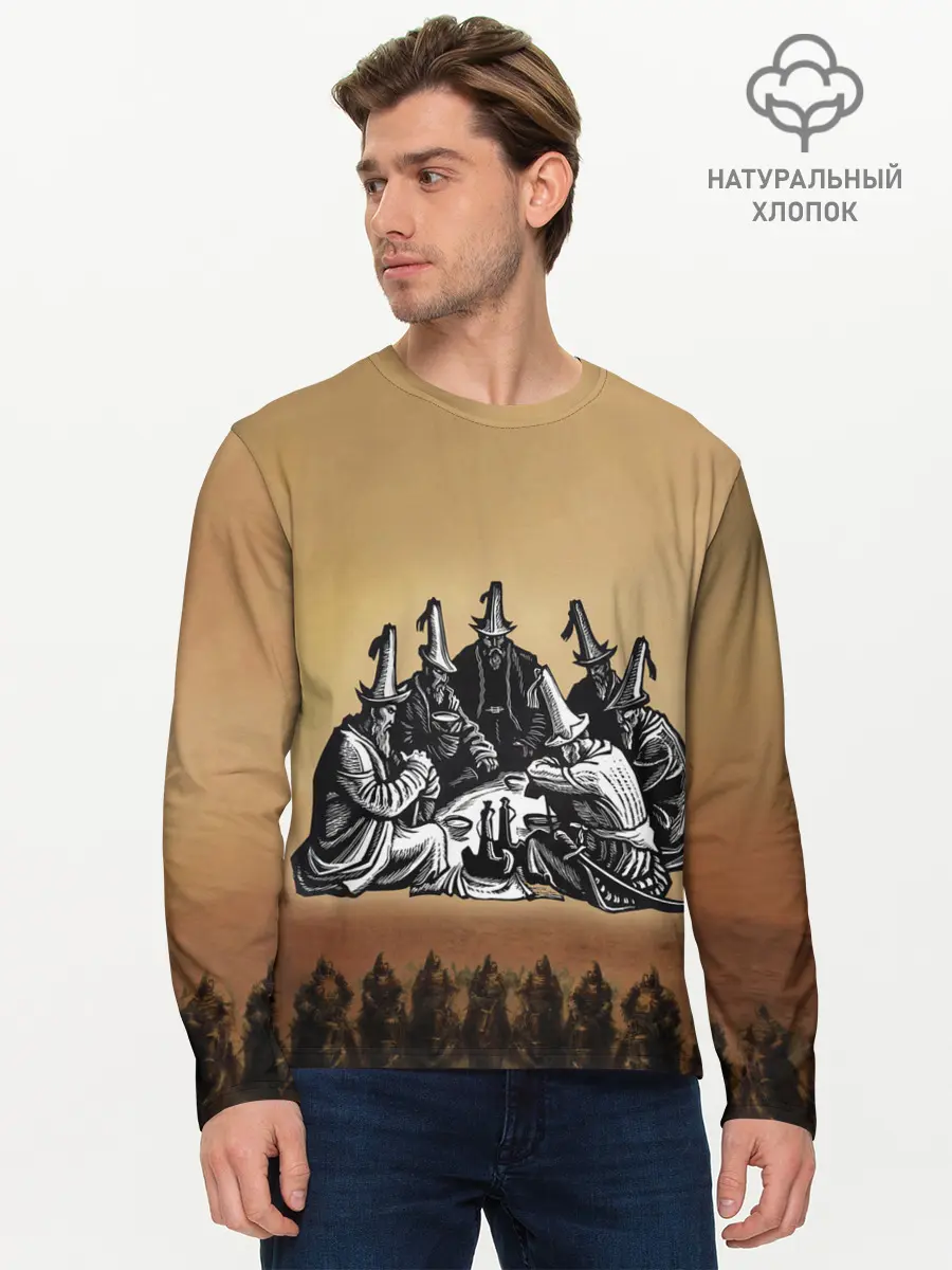 Мужской лонгслив базовый / Эпос Манас (P007_P004ooo2894919, P004ooo2894919)