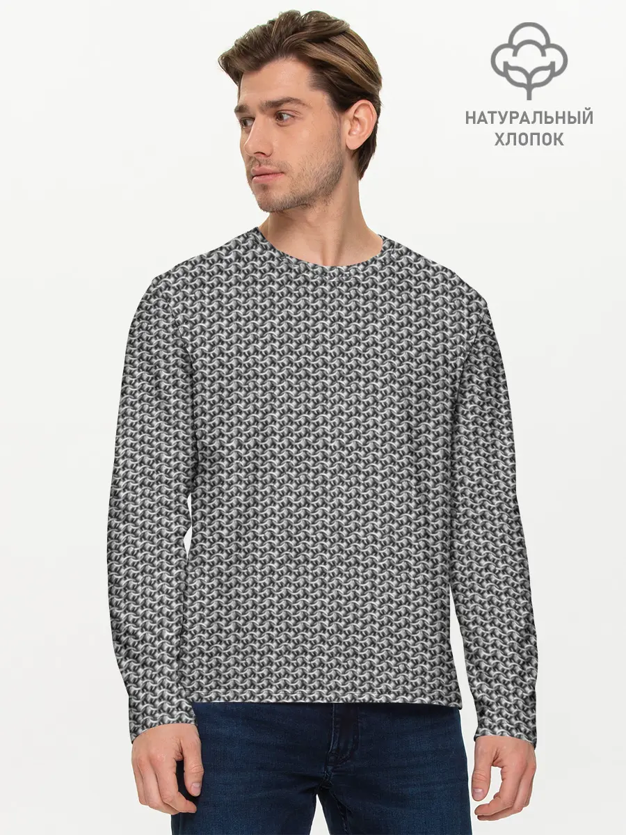 Мужской лонгслив базовый / Кольчуга (P007_P004ooo2895109, P004ooo2895109)