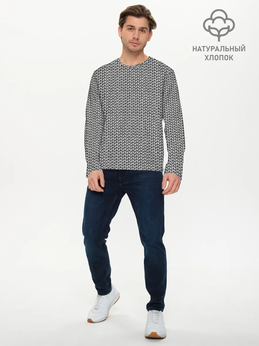Мужской лонгслив базовый / Кольчуга (P007_P004ooo2895109, P004ooo2895109)