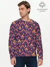 Мужской лонгслив базовый / Абстрактные узоры (P007_P004ooo2894959, P004ooo2894959)