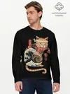 Мужской лонгслив базовый / Cat Wave (P007_P004ooo2895645, P004ooo2895645)