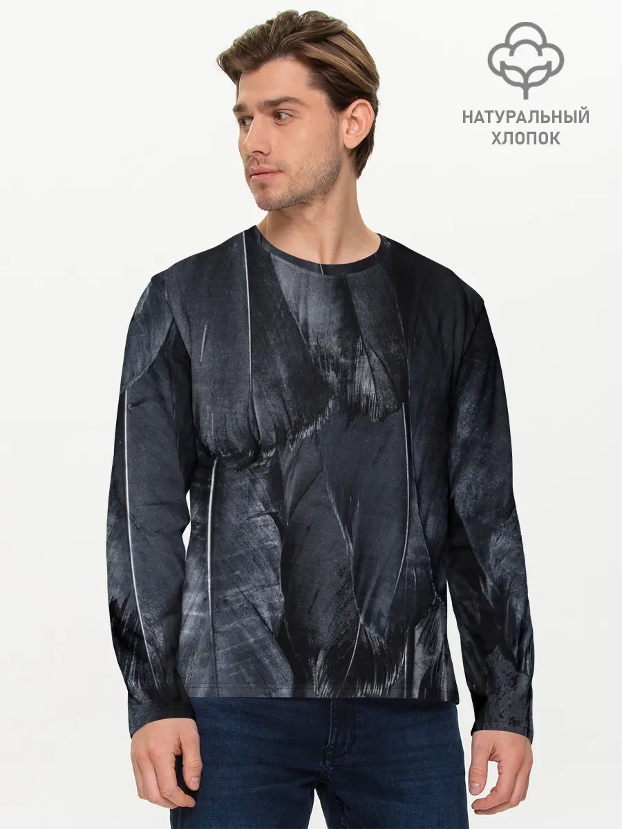 Мужской лонгслив базовый / ВОРОНА (P007_P004ooo2896087, P004ooo2896087)