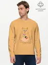 Мужской лонгслив базовый / РЫЖИЙ КОТ ТОЛСТЯК (P007_P004ooo2897203, P004ooo2897203)