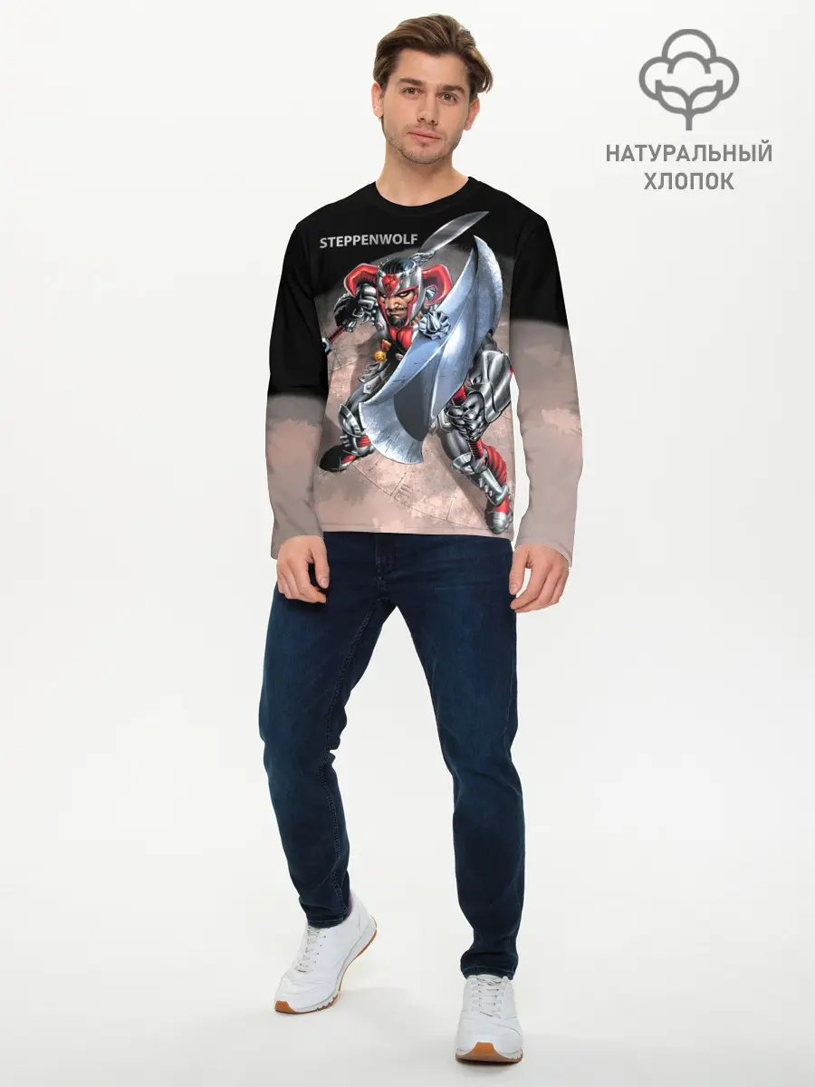 Мужской лонгслив базовый / Степпенвулф из комиксов (P007_P004ooo2897761, P004ooo2897761)
