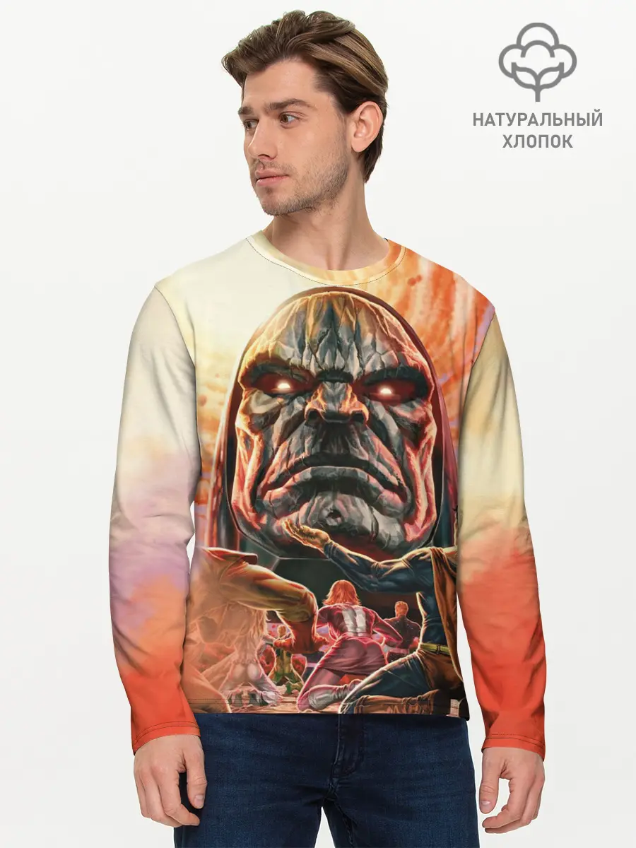 Мужской лонгслив базовый / Darkseid | Дарксайд смотрит с высока (P007_P004ooo2897785, P004ooo2897785)